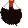 Rehearsal Skirt for Beginner Flamenco Dancer (Girls and Women)