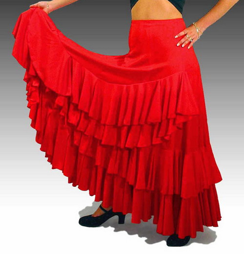 Falda flamenca de baile de ensayo de flamenco - El Rocío