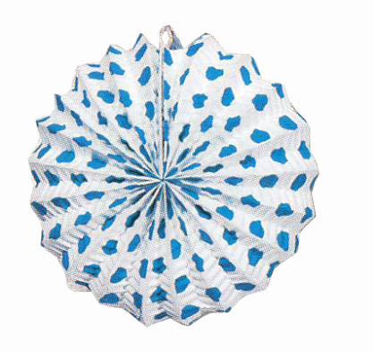 ランタン飾り　ルナール(水玉)－ブルー. 24個