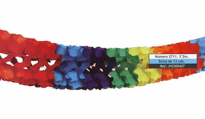 Multicoloured garlands. 3.2m