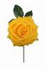 Grande Rose en tissu. 15cm. Jaune