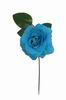 Rosa Mediana Lisa CH. Flor de Tela. 9cm. Azul 2.025€ #50034ROSAMDNAZ
