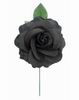 Grande rose noire en tissu. 15cm 3.020€ #50034415021NG