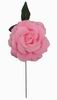 Grande rose rose en tissu. 15cm