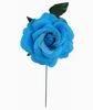 Grande rose turquoise en tissu. 15cm