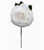Rose de taille moyenne blanche unie CH. Fleur en tissu. 9cm 2.025€ #50034ROSAMDNBCO