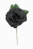 Medium Black Flower CH. Fabric Flower. 9cm
