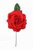 Grande rose rouge en tissu. 15cm