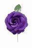 Grande rose Violet en tissu. 15cm