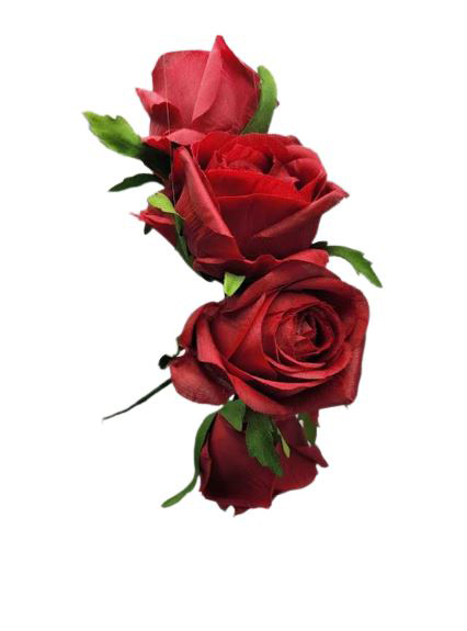 Bandeau de boutons de roses rouges Coiffure 15.289€ #5022375T18RJ