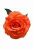 Flor flamenca. Mod. Rosa Maravilla Teñida. Naranja. 16cm