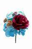 Ramo Grande de Flores de Flamenca en Tonos Azules Buganvilla y Dorado 22.480€ #5034324238AZBGVOR