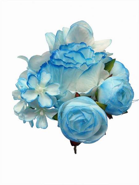 Bouquet of Turquoise Flamenco Flowers for Kid. 12cm