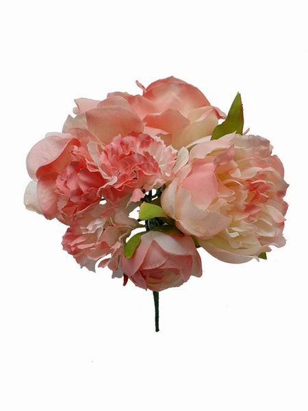 Ramillete de Flores Flamencas en Rosa. Ref. 52E. 16cm