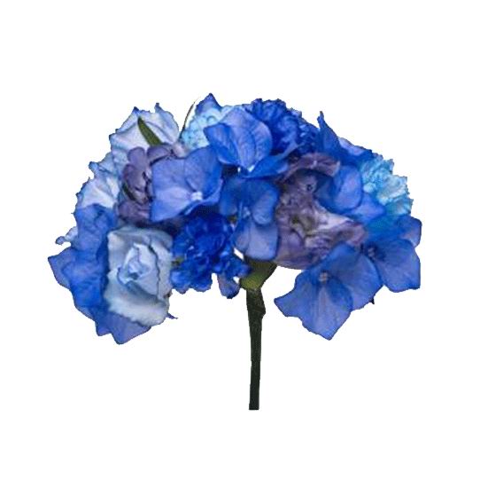 Ramilletes Flores Flamenca en Tonos Azules. Ref. 72T183. 20cm