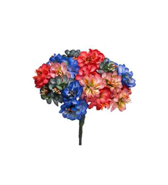 Multicoloured Zinnia's Bouquet. Ref. 78T182. 16cm