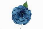 Fleurs de flamenco en tissu. Bleu Gauloise 5.500€ #50223FERIAAZDUCADO