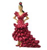 Flamenca dancer in fucsia with  bata de cola. Magnet 3.950€ #5057905814