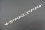 Silver and Marcasites Stones Bracelet with Eight Shape Links