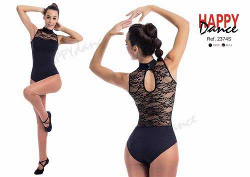 Red Flamenco Maillot with Lace Lady