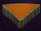 Fringed shawl Orange and Pistachio green. Olmo 36.030€ #50587NARNJA5152OLMO