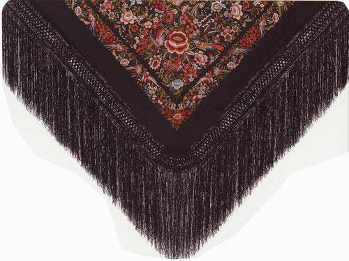 Handmade Manila Embroidered Shawl. Natural Silk. Ref. 1011146