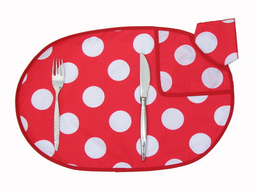 Individual Tablecloth - Red with White Polka Dots