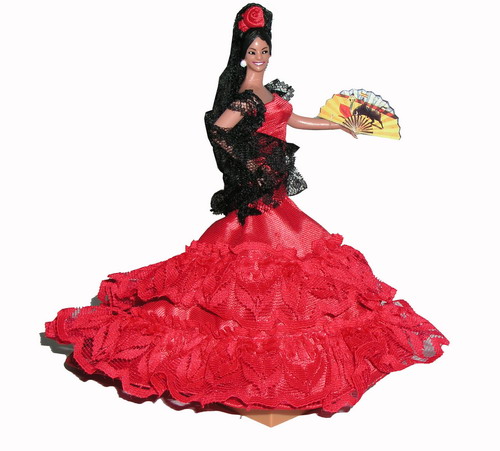 Flamenco Fandango Red Dolls 21cm