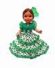 Flamenca Doll with Comb and White Dress with Green Polka Dots. 25cm 14.460€ #50010202NV