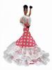 Poupée Gitane Flamenca Rose à Pois Blancs. 20cm 9.810€ #50010621RS
