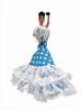Poupée Gitane Flamenca avec Robe Bleue à Pois Blancs. 20cm 0.000€ #50010621A
