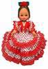 Spanish Flamenco Dolls White Dress Red Dots. 35cm. 21.320€ #50010302FLLNRJ
