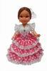 Flamenca Doll with Comb and Fuchsia Dress with White Polka dots. 25cm 14.460€ #50010202NRS