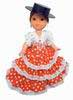 Flamenco doll with Red Dress White Dots and Black Hat. 25cm 14.460€ #50010202SMBNG