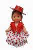 Flamenca Doll Dress with Red Dots and Red Hat. 15cm 8.680€ #50010102SMBRJ
