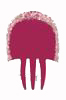 Peineta de Acetato en Color Buganvilla con Flores Pequeñas Pintadas a Mano 11.980€ #5034316190BGV