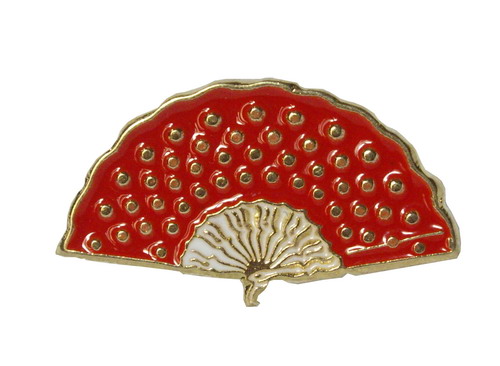 Pin éventail rouge