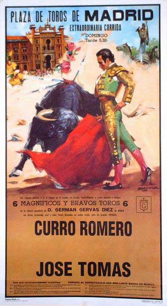 Poster of the Monumental bullring of Madrid  - Ref. 194M