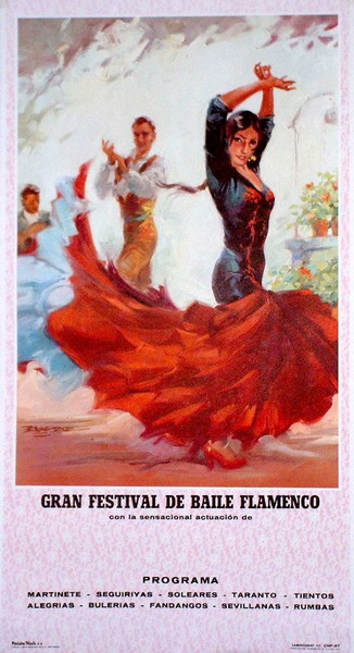 Red Flamenca Dancer Poster