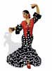 Flamenca with polka dots costume. Barcino. Black 13cm 13.600€ #5057911013