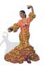人形　フラメンコダンサー（イエロー　水玉-レッド）. 20.5cm 20.250€ #5057910900