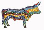 置き物　ガウディスタイルモザイクの闘牛