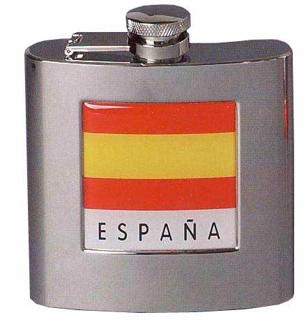 Flask with Spanish flag