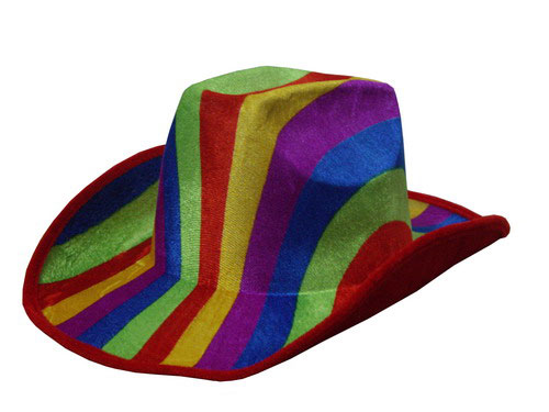 Rainbow Cow boy hat
