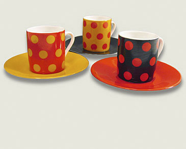 Expresso cups with polka dots
