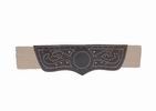 Beige Stretchable Campero Belt For Women With Backstitched and Openwork Leather 24.630€ #503117001-80BG