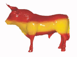 Toro Bandera de España. 27cm