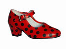 Chaussures rouges à pois noirs 21.074€ #502200010L