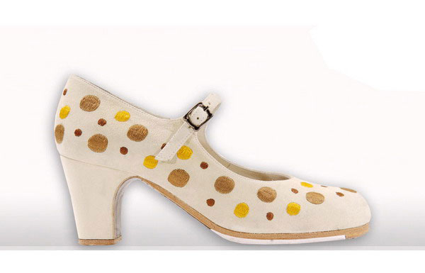 Flamenco Shoes with Embroidered Polka Dots from Begoña Cervera.