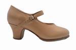 Beige Leather Semi-Professional Flamenco Shoes by Flamencoexport